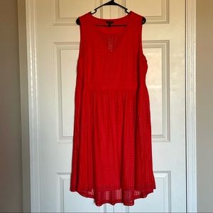 Apartment 9 Knee Length Bright Orange Party Dress